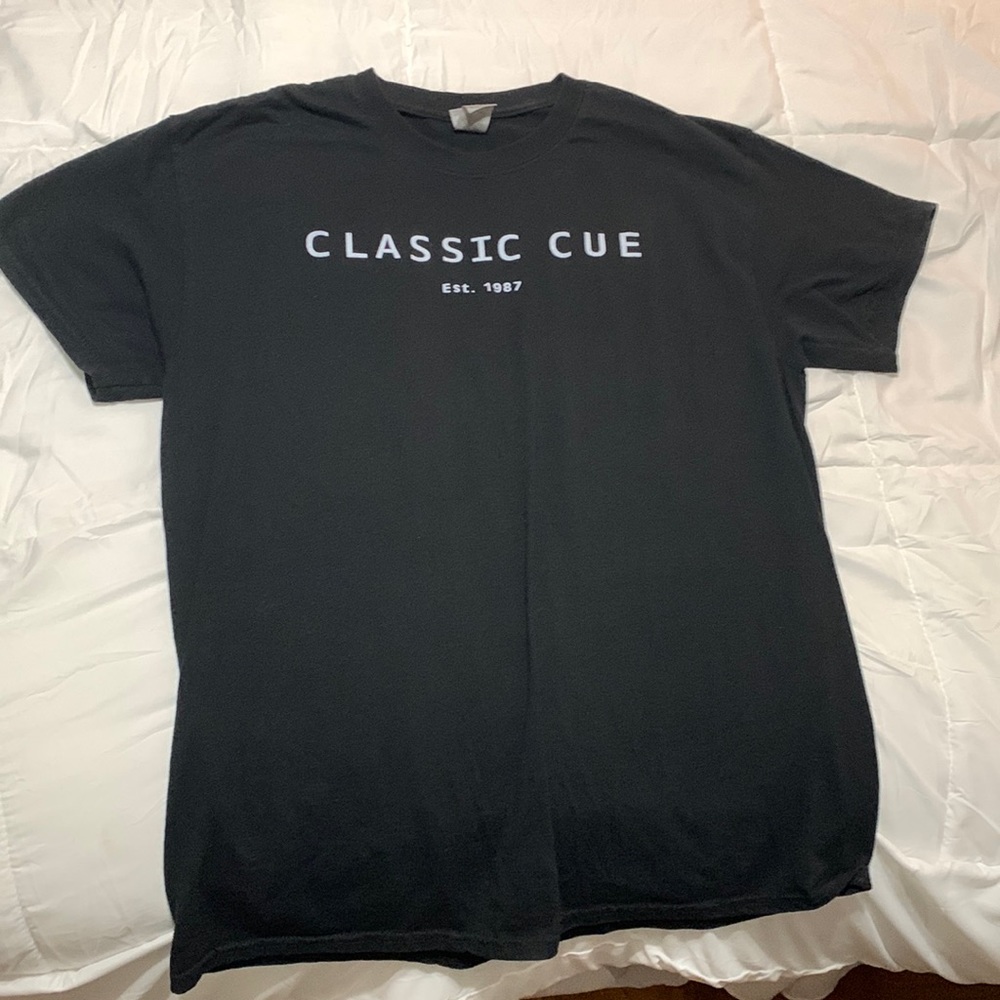 Three Black classic cue t shirt’s for the price of one.